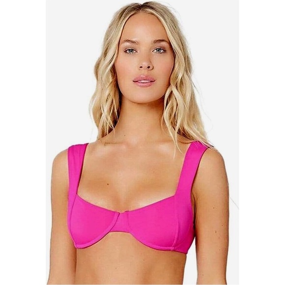 L*SPACE Tori Bra Bikini Top Bouganvillea Pink Revolve - Picture 3 of 9
